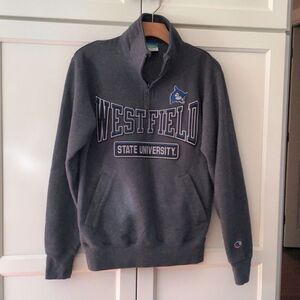 Westfield State University Champion Quarter-Zip - Y2K - Appliqued Letter - Small